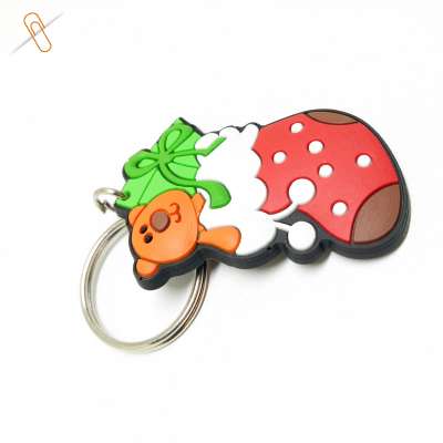 custom Personalized logo design keychain soft pvc custom rubber keyring