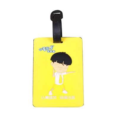 fancy flexible personalized yellow pvc new design 3d luggage tag