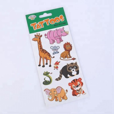 Children cartoon christmas color temporary tattoo sticker animal safe non-toxic tattoo