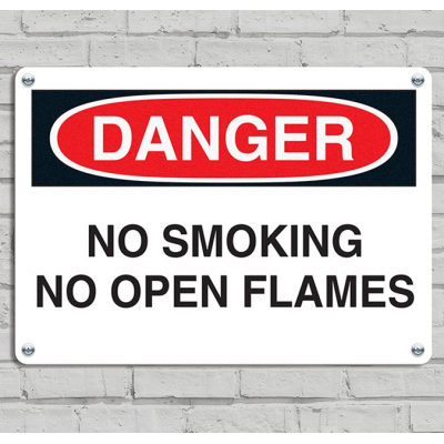 Custom Danger Sign No Smoking aluminum