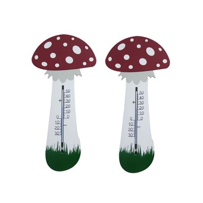 Custom Garden Sign Mushroom Shape with Thermometer