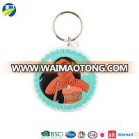 F J Brand wholesale 2017 new designs keychain keyring high quality rubber soft rubber custom keychain