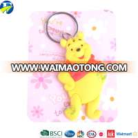 FJ brand Cartoon bear keychain Promotional cheap custom 3d soft pvc keychain