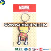 FJ brand high quality small yellow people keychain pvc custom keychain