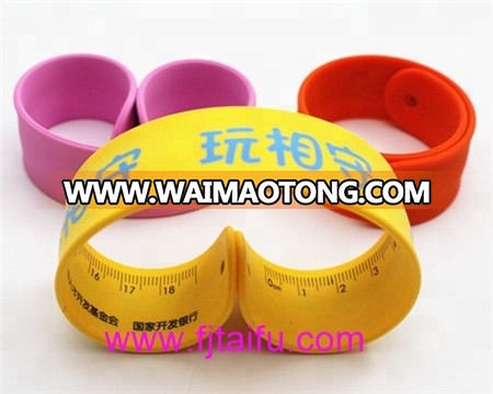 beautiful custom silicone reflective magnetic slap bracelet