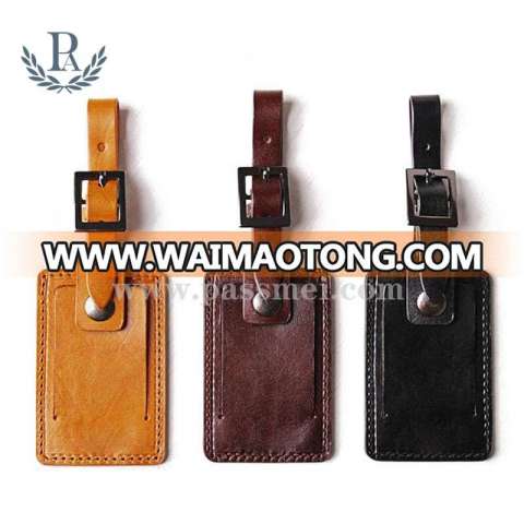 Nice personalized genuine leather luggage tag